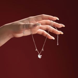 Collier pendentif licorne en argent S925 avec chaîne à maillons et zircone 5A, design mignon et délicat, bijoux fins à la mode pour un usage quotidien - Product Image 3