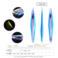 JIGGINGSOUL-RTS-361-200g 260g 300g Permainan Besar tugas berat bercahaya cepat jatuh memancing Jig air asin umpan pancing pantai umpan logam