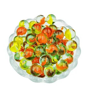 Palla di marmo di vetro colorata giocattolo a buon mercato all'ingrosso per tipi di marmo di vetro