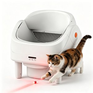 Complete Waste Solution Pet <b>Box</b> Comedero 75L Capacity Round Opening APP Remote Control reliable smart <b>cat</b> litter <b>box</b> - Product Image 1