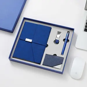 Corporate Gift Set Notebook Business Notepad Gift Box with Pen card holder key chain Stationery Office Supplier Custom Gift Set