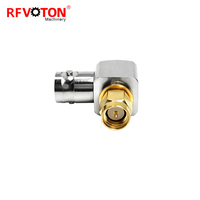 Adaptateur d'usine SMA mâle vers BNC femelle en laiton, connecteur coaxial RF à angle droit (RA)