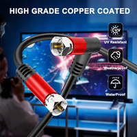 Câble coaxial RG6 à faible perte, haute vitesse, gaine en PVC, blindage tressé, 1080P pour téléviseur HD, antenne satellite