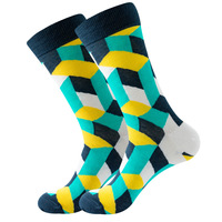 Chaussettes de cheville tricotées style automne Ins à rayures géométriques pour hommes et femmes, tendance décontractée, 100 % fibre de bambou respirante