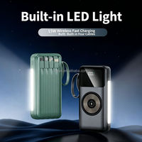 Nuevo Producto: Banco de Energía Portátil de 20000mAh, Carga Rápida de 22.5W, Carga Inalámbrica Magnética de 15W con 4 Cables Integrados y Doble USB