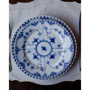 Service de table en céramique Royal Copenhagen, écologique, 12 pièces, bleu cannelé, vaisselle en mélamine pour hôtels - Product Image 4