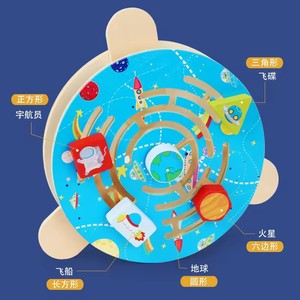 Jouet de labyrinthe miniature <span class=keywords><strong>en</strong></span> <span class=keywords><strong>bois</strong></span>, jeu de balle de labyrinthe, <span class=keywords><strong>casse</strong></span>-tête, sphère, globe, cadeaux pour enfants, jouet éducatif - Product Image 4