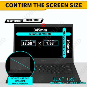 NANOBLIND Filtre d'écran de confidentialité anti-espion pour écran d'ordinateur portable de 15.6 pouces pour Asus Acer Lenovo Tablet PC Universal PET Plastic Material - Product Image 2