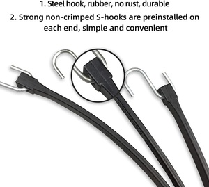 Cordons élastiques <span class=keywords><strong>EPDM</strong></span> de haute qualité en gros de l'usine Bollison / Crochets en métal à sertissage - Product Image 4