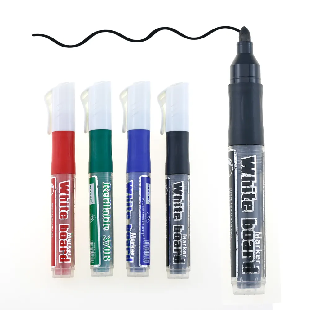 Best Selling 4 Colors Dry Erase Marker Pen Custom Logo Whiteboard Pen Repeated Filling White Board Marker for School/Office