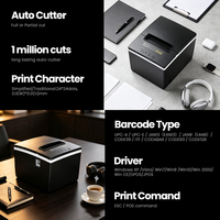 Printer Thermal Profesional 80mm dengan Multi-Interface USB LAN Ethernet 203dpi Kompatibel ESC/POS Tersedia untuk POS