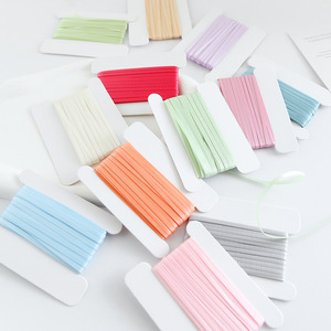 Nine-Colored Ribbon 3mm Double-Faced Satin Polyester Ribbon Solid Color Diy Craft Material For Hair Accessory Bookmark - Product Image 1