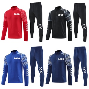 Tuta da <span class=keywords><strong>Calcio</strong></span> Personalizzata con Logo, Kit Sublimato, Giacca da Allenamento per Uomo, Completo Blu con Felpa e Pantaloni - Product Image 1