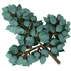 Hojas Artificiales de Banyan de 50 cm, Follaje de Seda, Decoración para Bodas y Hogar, Verde - Product Image 4