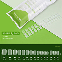 Pointes d'ongles de ballet transparentes multi-formes en ABS, couvrantes, pour extension d'ongles