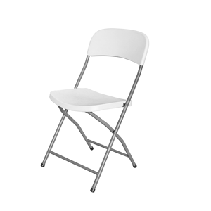 Cadeiras dobradas para uso externo em metal de resina branca fácil de limpar - Product Image 2