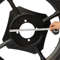 JIUYU 650*80mm 950*150mm Roue en acier au carbone pour transplanteur de riz agricole, roues de tracteur, pulvérisateur à flèche fine, jante de roue, 2 ans