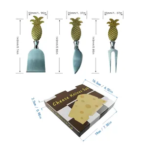 金色不锈钢菠萝金属手柄厨具奶酪刀