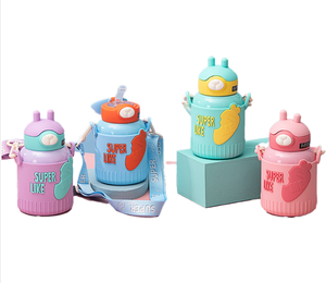 For 2023 Cartoon Bpa Free 316# Stainless Steel Vacuum <b>Flask</b> Water <b>Bottle</b> Handle Strap Thermal Insulation >24 Hours Portable - Product Image 1