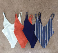 Baju Renang Wanita 3D Custom Modest One-Piece Halter Neck Full Coverage Scallop Trim Spandex/Nylon Anti-Bakteri Cepat Kering