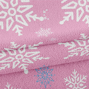 Couverture en <span class=keywords><strong>polaire</strong></span> double face à fibres courtes douces à motif flocon de neige pour promotion saisonnière en chaîne de magasins - Product Image 2