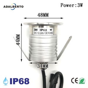 Luz LED Sumergible P68, Resistente al Agua, para Estanques, Cascadas, Fuentes, Spa, Sauna, Decoración, <span class=keywords><strong>Foco</strong></span> LED para <span class=keywords><strong>Piscina</strong></span>, 12V 24V 3W - Product Image 3