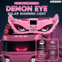 Yunteng O-143 Feu de signalisation LED dynamique solaire amélioré pour camions et véhicules, marqueur stroboscopique œil de démon, ajustement universel haute performance