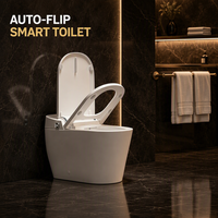 Vente en gros WC intelligent 110V norme américaine avec chasse d'eau automatique à capteur de pied et bidet intelligent pour entrepreneur d'Amérique du Nord