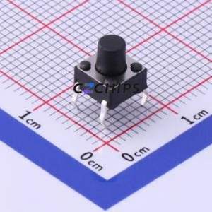 UK-B0202-G7-250 Tactile Switch Through hole-4P,6x6mm Switch Single Pole Single Throw Round Button 2.5N Through Hole - Product Image 1