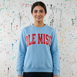 เสื้อยืดคอกลมแขนกว้างปักลายสีขาวผ้าฝ้าย100% - Product Image 1