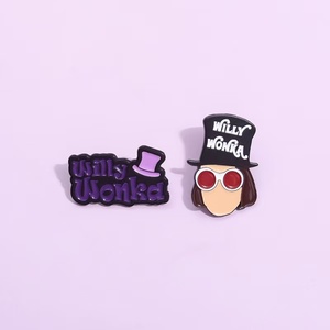 Broche esmaltado de la fábrica de Chocolate de Charlie de la <span class=keywords><strong>serie</strong></span> Adventure, artesanías de Metal a la moda para accesorios de ropa, joyería de potencia eficiente - Product Image 2