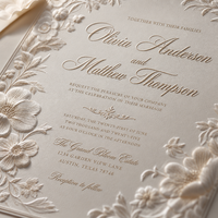 Invitations de mariage personnalisées de qualité économique avec finition nacrée |   Impression d'invitations de mariage de luxe avec enveloppes incluses