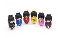 Memoria USB con Diseño de Muñeca Japonesa en Kimono, 128GB, Silicona, Regalo para Niños, 64GB, 32GB