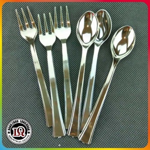 Chi phí thấp bán buôn Bạc dùng một lần nhựa Spoon Đảng Bộ đồ ăn - Product Image 4