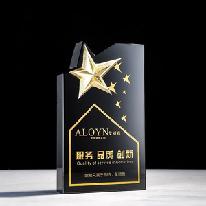 Trofeo de cristal en forma de Casa transparente en blanco K9 al por mayor, trofeo de cristal personalizado negro personalizado, premios para recuerdos - Product Image 2