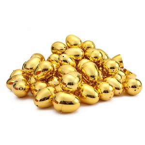 Ready Stock 6X4.5cm <b>Easter</b> <b>Egg</b> Plastic Lottery Eggshell with Opening Electroplated Customizable 50-Pack <b>Wholesale</b> - Product Image 6