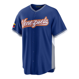Maillots de baseball personnalisés brodés et cousus pour le World Baseball Classic 2026 de <span class=keywords><strong>l</strong></span>'équipe du Venezuela – Tenues de stade et de déplacement - Product Image 2