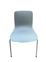 Chaises d'école empilables en PP écologique bleues pour la salle de classe