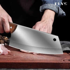 Stainless Steel Cleaver Set 3 Piece Brushed Blade Straight Edge For Meat Bone Cutting Kitchen Use - Product Image 4
