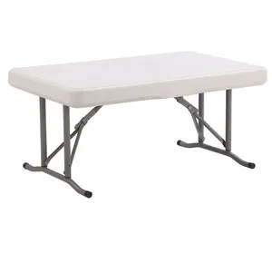 HONGQIAO Set tavolo e panca pieghevole in plastica 3 pezzi Patio Bistro Set tavolo da campeggio panca per Picnic campeggio giardino