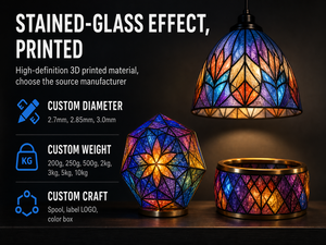 Filamento para Impresora 3D PINRUI Crystal Rainbow PLA 1.75mm 1kg, Colores Degradados Translúcidos para Lámparas y Arte, Bambu Lab Prusa - Product Image 3