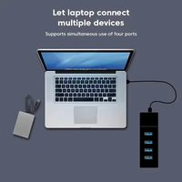 Hub USB SYONG 3.0, répartiteur de ports USB, hub de données USB haute vitesse à 4 ports avec indicateur LED pour PC, clé USB, ordinateur portable, imprimante, mobile