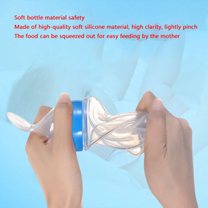 Bouteille cuillère à multi-usage en Silicone, ustensile pour bébé riz céréales 125ML 5oz à presser, pour les complément d'alimentation de bébé - Product Image 5