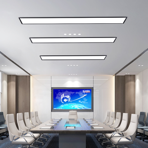 Panel de luz LED con resorte empotrado, luz LED larga para oficina, luz de techo oculta rectangular, sala de conferencias, pasillo, pasillo plano - Product Image 4