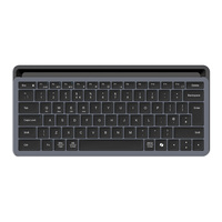 Keyboard Bluetooth Ultra Tipis 78 Tombol dengan Penyangga Ponsel/Tablet, Keyboard Nirkabel Mini Portabel Ultra Tipis untuk Laptop/Tablet MAC
