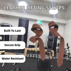 Sangles de levage en cuir de vachette robustes avec caractéristiques antidérapantes, imperméables et respirantes pour la musculation unisexe - Product Image 2