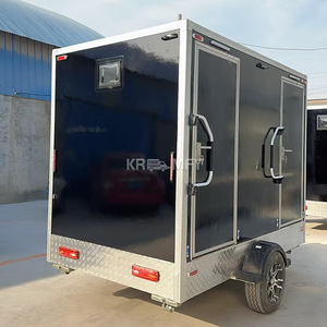 Nouvelle arrivée 2025, caravane rouge avec douche et toilettes, remorque de toilettes portables - Product Image 4