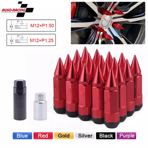 Écrous de roue de course en alliage d'aluminium M12X1.25 1.5 antivol à tête à pointes pour remplacement et réparation de jantes - Product Image 5