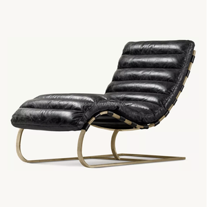 Chaise en cuir Oviedo à base cantileverée, design classique des années 1960 inspiré du milieu du siècle, Sassanid OEM - Product Image 2