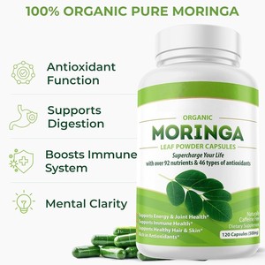 100% Pure Moringa Organic Moringa Leaf Extract <b>Capsules</b> Teenager Appropriate Joint Support Supplement - Product Image 5
